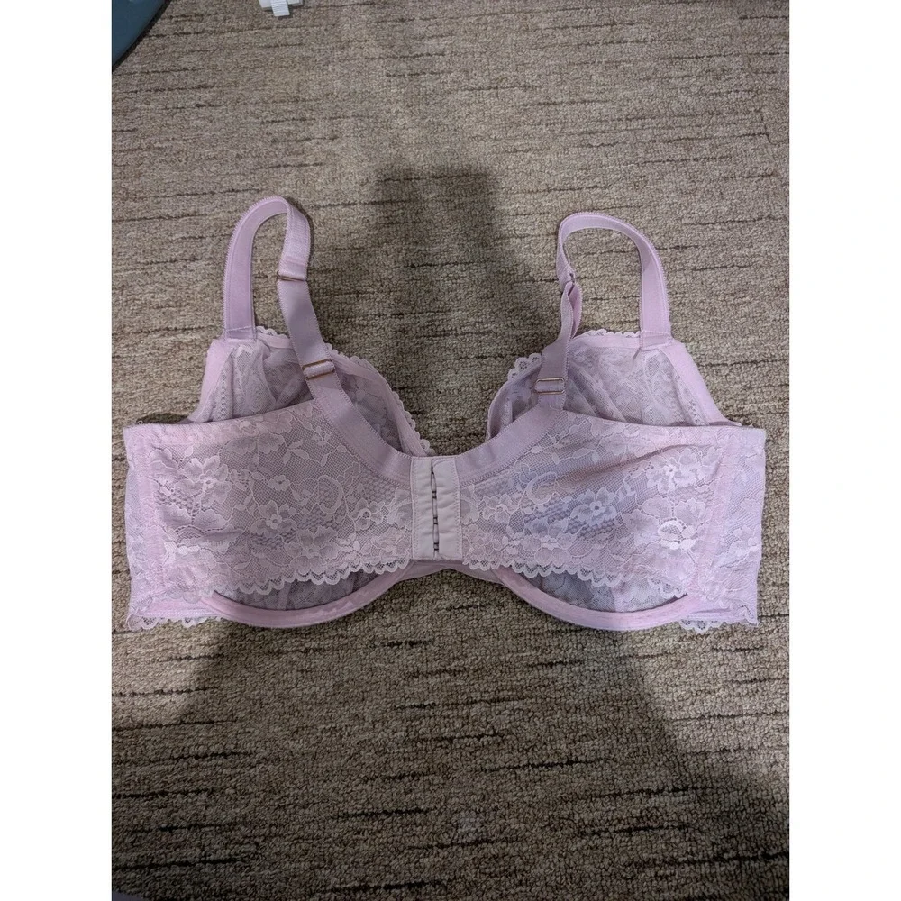Savage X Fenty Lace Underwire Bra Womens 40H Purple Pink Floral 2 Pack